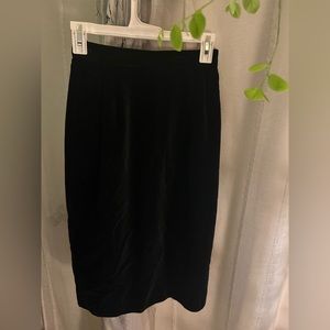 SIZE 0 VELVET HIGH WAISTED LINED VINTAGE SKIRT